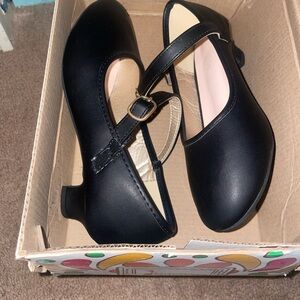 Black Mary Jane Low Heel Shoes